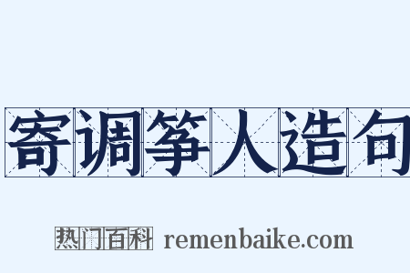 寄调筝人造句是什么意思的图片